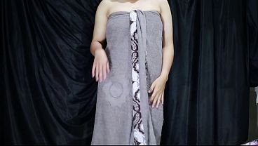 Indo Cewek Bening Nyobain Dress Satin Barunya SAmbil Colmek